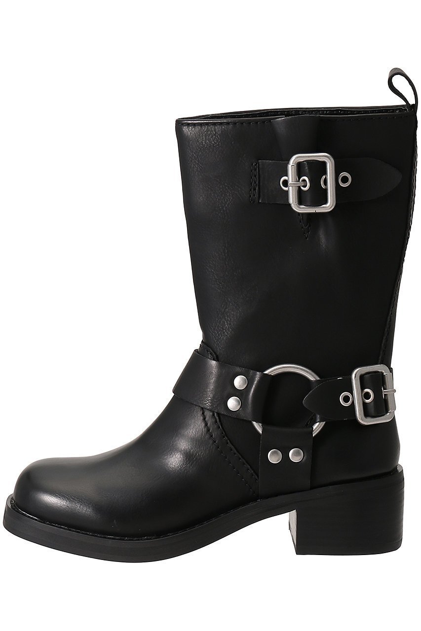 【スティーブマデン/STEVE MADDEN】のEN-ROUTE ミドル丈エンジニアブーツ インテリア・キッズ・メンズ・レディースファッション・服の通販 founy(ファニー) ファッション Fashion レディースファッション Fashion for Women クール Cool, Chic シルバー Silver, Metallic Silver ミドル Middle Length, Mid Height ブラック|ID: prp329100004148789 ipo3291000000032875048