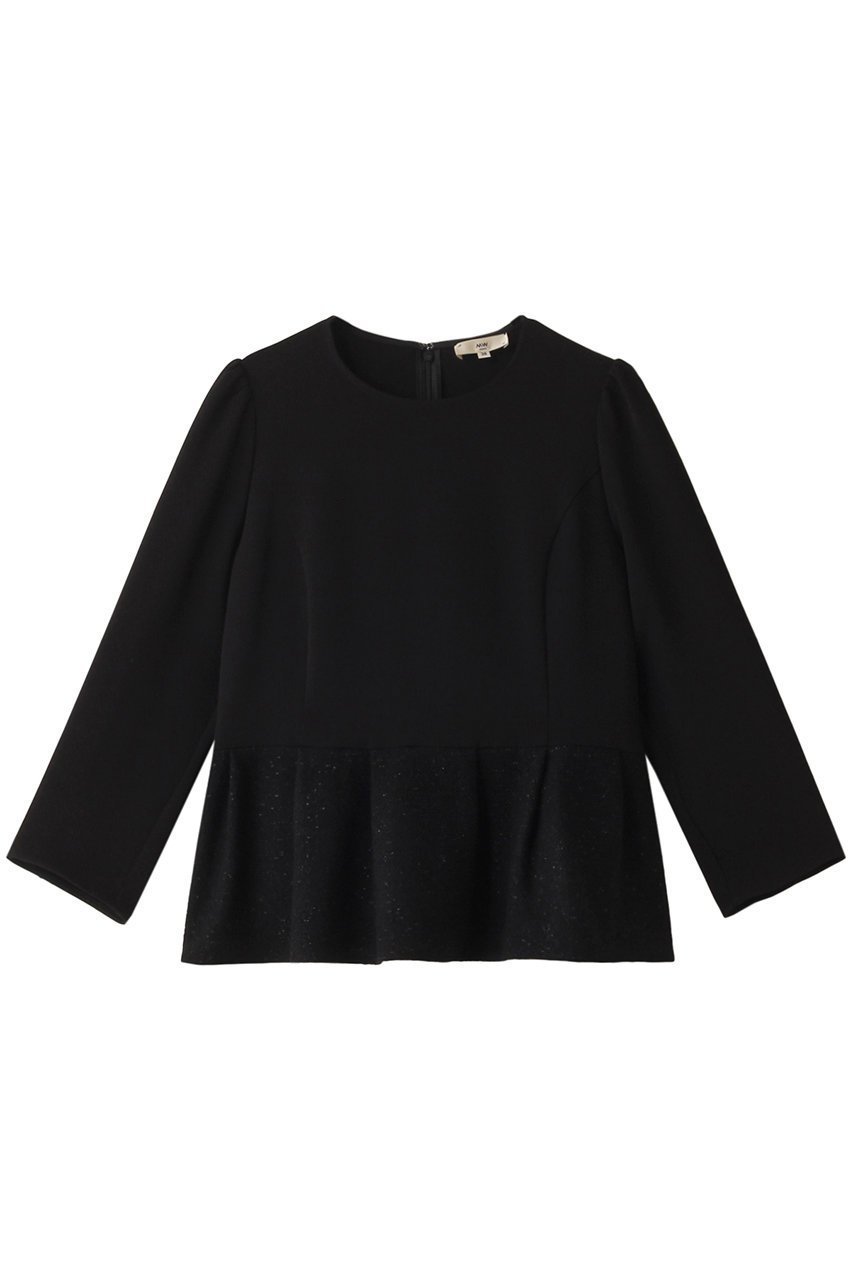 【エムダブリュー/MW】のトリアセテート(H) VIRGIN WOOLペプラムブラウス インテリア・キッズ・メンズ・レディースファッション・服の通販 founy(ファニー) 　ファッション　Fashion　レディースファッション　Fashion for Women　トップス・カットソー　Cut & Sew Tops　シャツ・ブラウス・オフィスカジュアル　Elegant Blouses & Button-Ups　シンプル　Simple, Minimal　ジョーゼット　Georgette, Semi-Sheer Fabric　スペシャル　Special, Limited Edition　スリーブ　Sleeve, Long Sleeve / Short Sleeve　フェミニン　Feminine, Girly　ペプラム　Peplum, Flared Hem　ロング　Long, Long-Length　ブラック|ID: prp329100004150384 ipo3291000000032890474