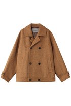 【オブリオ/AUBRIOT】のシルクネップツィード ブルゾンジャケット ライトオレンジ|ID: prp329100004150385 ipo3291000000035489979