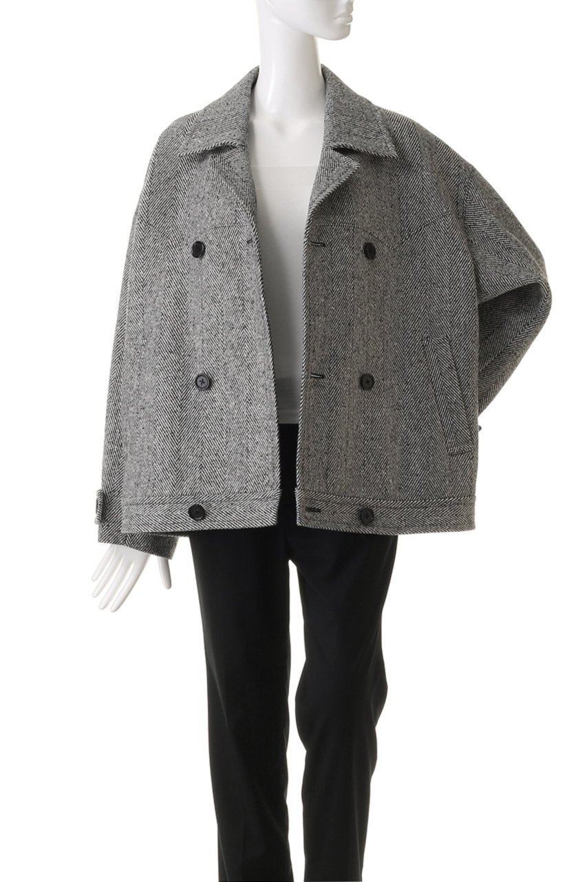 【オブリオ/AUBRIOT】のシルクネップツィード ブルゾンジャケット 人気、トレンドファッション・服の通販 founy(ファニー) 　ファッション　Fashion　レディースファッション　Fashion for Women　アウター　Coat / Outerwear Collection　コート・ロングコート・ピーコート　Long Coats, Peacoats & More　レディースジャケット・軽アウター　Jackets　ブルゾンジャケット・スポーティアウター　Blouson Jackets　イタリア　Italy　ショート　Short, Short Length　シルク　Silk, 100% Silk　ジャケット　Jacket, Outerwear　ダブル　Double, Double-Breasted　トレンド　Trend, Trending Now　ネップ　Nepp, Slub Yarn　ブルゾン　Blouson, Bomber Jacket　ボックス　Boxy, Box Shape　メランジ　Melange, Mixed Yarn　モダン　Modern, Contemporary　ヨーク　Yoke, Yoke Design　今季　This Season, Current Season　other-7|ID: prp329100004150385 ipo3291000000035489987