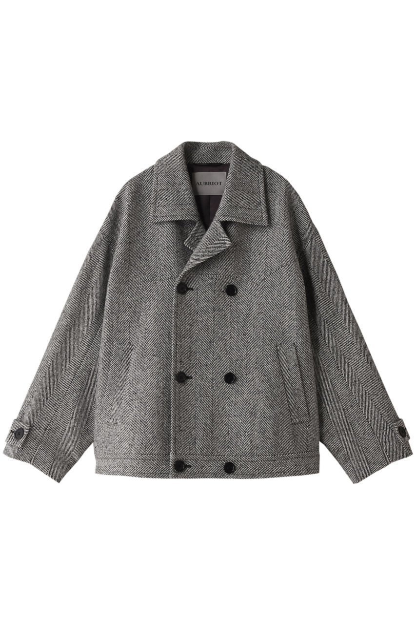 【オブリオ/AUBRIOT】のシルクネップツィード ブルゾンジャケット インテリア・キッズ・メンズ・レディースファッション・服の通販 founy(ファニー) 　ファッション　Fashion　レディースファッション　Fashion for Women　アウター　Coat / Outerwear Collection　コート・ロングコート・ピーコート　Long Coats, Peacoats & More　レディースジャケット・軽アウター　Jackets　ブルゾンジャケット・スポーティアウター　Blouson Jackets　イタリア　Italy　ショート　Short, Short Length　シルク　Silk, 100% Silk　ジャケット　Jacket, Outerwear　ダブル　Double, Double-Breasted　トレンド　Trend, Trending Now　ネップ　Nepp, Slub Yarn　ブルゾン　Blouson, Bomber Jacket　ボックス　Boxy, Box Shape　メランジ　Melange, Mixed Yarn　モダン　Modern, Contemporary　ヨーク　Yoke, Yoke Design　今季　This Season, Current Season　ダークグレー|ID: prp329100004150385 ipo3291000000035960282