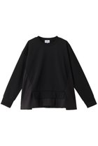 【ランバン オン ブルー/LANVIN en Bleu】のコンビスウェットプルオーバー ブラック|ID: prp329100004150436 ipo3291000000035531474