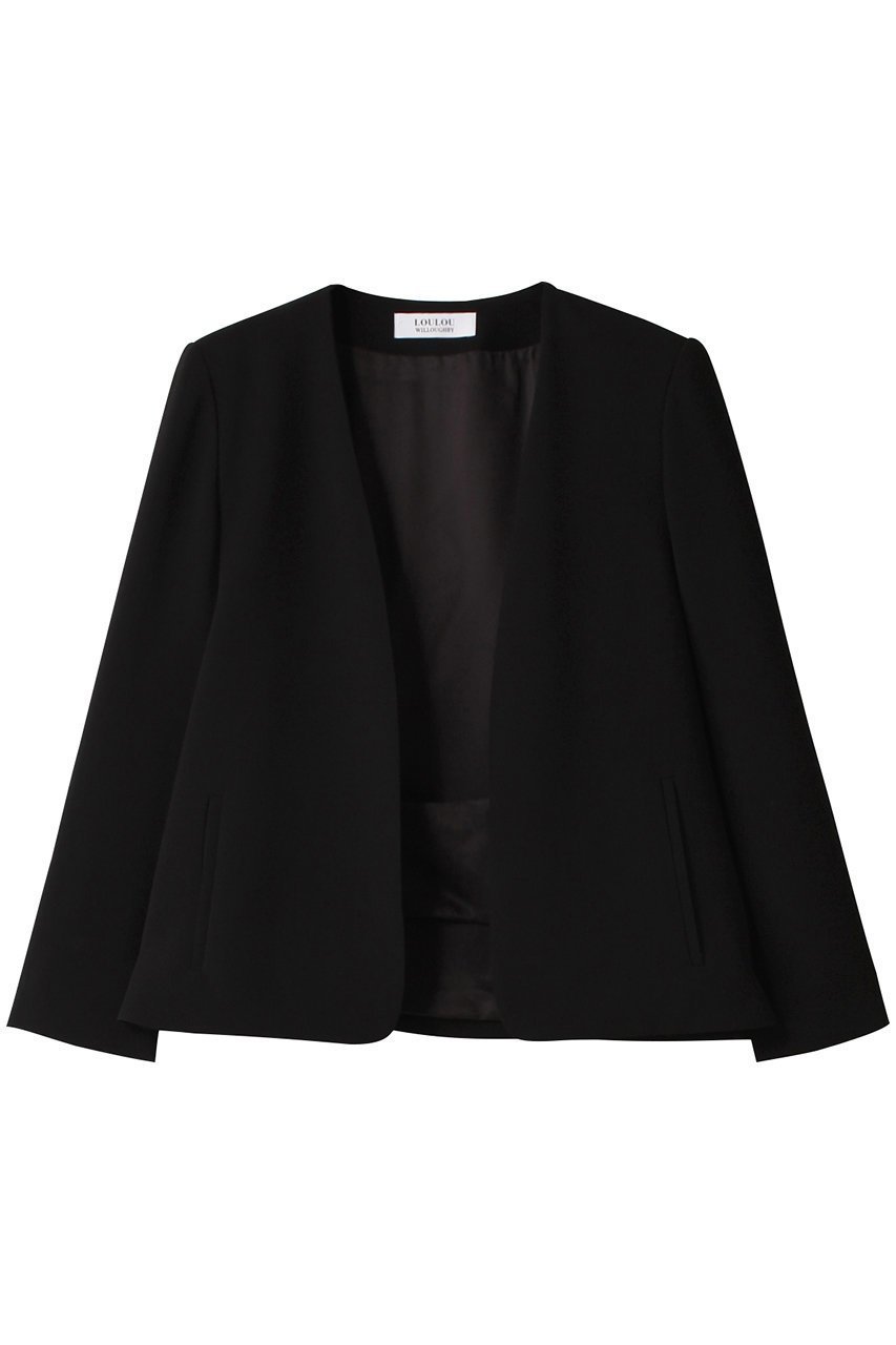 【アルアバイル/allureville】の【Loulou Willoughby】リトルブラックケープジャケット A インテリア・キッズ・メンズ・レディースファッション・服の通販 founy(ファニー) 　ファッション　Fashion　レディースファッション　Fashion for Women　アウター　Coat / Outerwear Collection　レディースジャケット・軽アウター　Jackets　オケージョン　Occasion Wear　コンパクト　Compact, Small Size　シンプル　Simple, Minimal　ジャケット　Jacket, Outerwear　スリット　Slit, Slit Detail　フェミニン　Feminine, Girly　ブラック|ID: prp329100004150439 ipo3291000000035654885