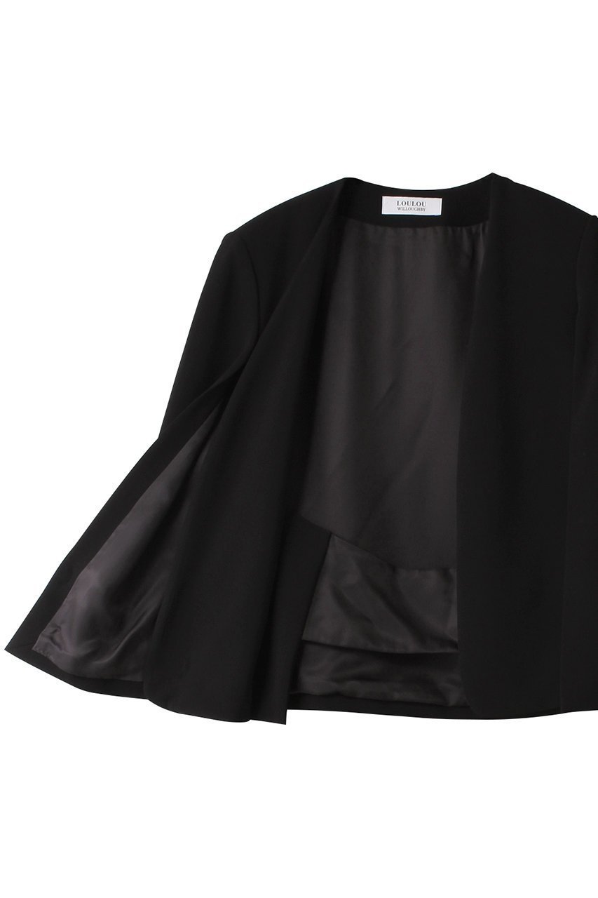 【アルアバイル/allureville】の【Loulou Willoughby】リトルブラックケープジャケット A 人気、トレンドファッション・服の通販 founy(ファニー) 　ファッション　Fashion　レディースファッション　Fashion for Women　アウター　Coat / Outerwear Collection　レディースジャケット・軽アウター　Jackets　オケージョン　Occasion Wear　コンパクト　Compact, Small Size　シンプル　Simple, Minimal　ジャケット　Jacket, Outerwear　スリット　Slit, Slit Detail　フェミニン　Feminine, Girly　other-6|ID: prp329100004150439 ipo3291000000035654891