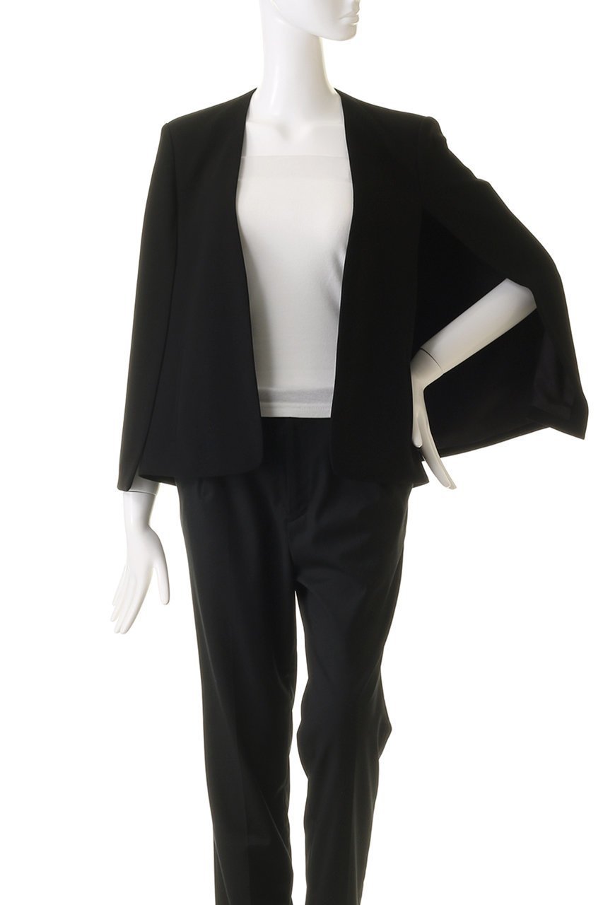 【アルアバイル/allureville】の【Loulou Willoughby】リトルブラックケープジャケット A 人気、トレンドファッション・服の通販 founy(ファニー) 　ファッション　Fashion　レディースファッション　Fashion for Women　アウター　Coat / Outerwear Collection　レディースジャケット・軽アウター　Jackets　オケージョン　Occasion Wear　コンパクト　Compact, Small Size　シンプル　Simple, Minimal　ジャケット　Jacket, Outerwear　スリット　Slit, Slit Detail　フェミニン　Feminine, Girly　other-2|ID: prp329100004150439 ipo3291000000036498913