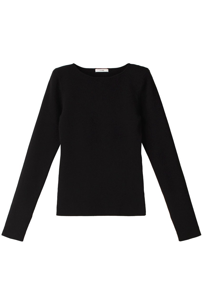 【クラネ/CLANE】のSHOULDER PADS KNIT TOPS ニット/セーター インテリア・キッズ・メンズ・レディースファッション・服の通販 founy(ファニー) 　ファッション　Fashion　レディースファッション　Fashion for Women　トップス・カットソー　Cut & Sew Tops　ニット　Knit Tops & Sweaters　カジュアルプルオーバー・ニットトップス　Pullovers & Knit Tops / Casual Pullovers　コンパクト　Compact, Small Size　シンプル　Simple, Minimal　セーター　Sweater, Knitwear　BLACK|ID: prp329100004150442 ipo3291000000036098544
