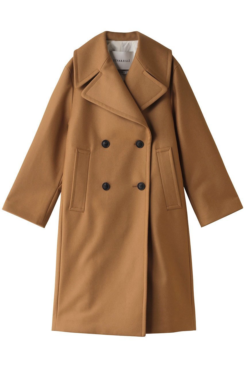 【デパリエ/DEPAREILLE】のSUPER140 s ビッグカラーコート インテリア・キッズ・メンズ・レディースファッション・服の通販 founy(ファニー) ファッション Fashion レディースファッション Fashion for Women アウター Coat / Outerwear Collection コート・ロングコート・ピーコート Long Coats, Peacoats & More シンプル Simple, Minimal ビッグ Big, Oversized フェミニン Feminine, Girly ロング Long, Long-Length キャメル|ID: prp329100004150460 ipo3291000000032942918