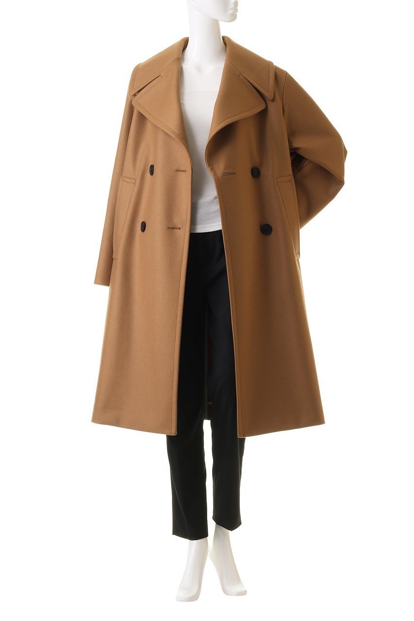 【デパリエ/DEPAREILLE】のSUPER140 s ビッグカラーコート 人気、トレンドファッション・服の通販 founy(ファニー) 　ファッション　Fashion　レディースファッション　Fashion for Women　アウター　Coat / Outerwear Collection　コート・ロングコート・ピーコート　Long Coats, Peacoats & More　シンプル　Simple, Minimal　ビッグ　Big, Oversized　フェミニン　Feminine, Girly　ロング　Long, Long-Length　other-7|ID: prp329100004150460 ipo3291000000035684715