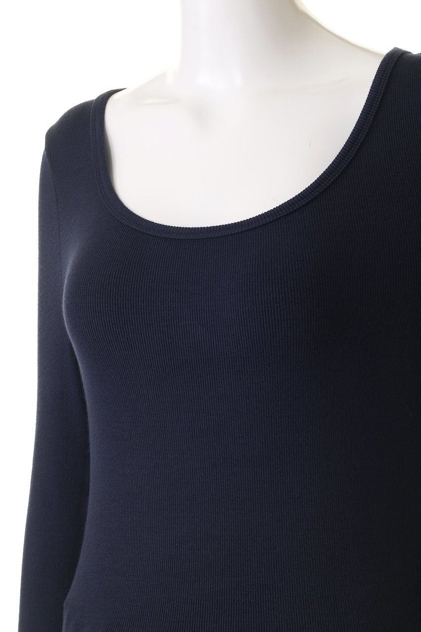 【スリー ドッツ/three dots】のリブジャージー クルーネック 人気、トレンドファッション・服の通販 founy(ファニー) 　ファッション　Fashion　レディースファッション　WOMEN　トップス・カットソー　Tops/Tshirt　シャツ/ブラウス　Shirts/Blouses　ロング / Tシャツ　T-Shirts　カットソー　Cut and Sewn　インナー　Inner　シンプル　Simple　スリーブ　Sleeve　フィット　Fit　ロング　Long　定番　Standard　other-5|ID: prp329100004150462 ipo3291000000031401197