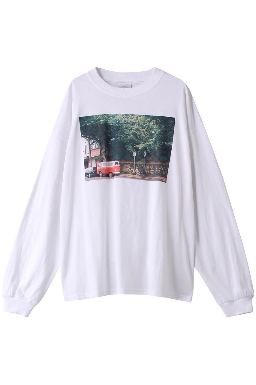 【パロットキャンバス/PARROTT CANVAS】のCar photo ロングスリーブTシャツ インテリア・キッズ・メンズ・レディースファッション・服の通販 founy(ファニー) 　ファッション　Fashion　レディースファッション　WOMEN　トップス・カットソー　Tops/Tshirt　シャツ/ブラウス　Shirts/Blouses　ロング / Tシャツ　T-Shirts　カットソー　Cut and Sewn　おすすめ　Recommend　スリーブ　Sleeve　バランス　Balance　プリント　Print　ボトム　Bottom　ロング　Long　今季　This Season　NEW・新作・新着・新入荷　New Arrivals　ホワイトB|ID: prp329100004150470 ipo3291000000028553282