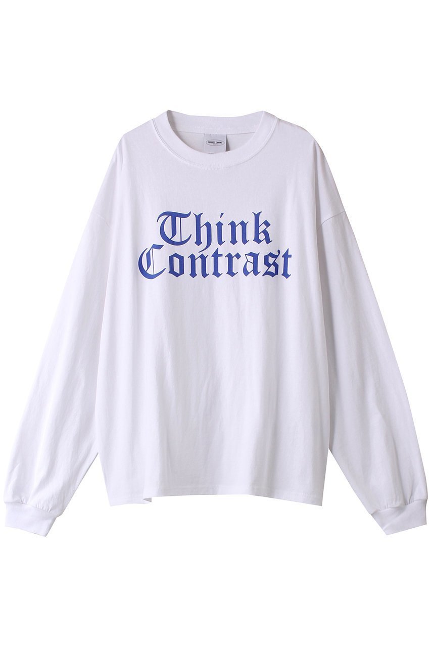 【パロットキャンバス/PARROTT CANVAS】のThink contrast ロングスリーブTシャツ 人気、トレンドファッション・服の通販 founy(ファニー) 　ファッション　Fashion　レディースファッション　WOMEN　トップス・カットソー　Tops/Tshirt　シャツ/ブラウス　Shirts/Blouses　ロング / Tシャツ　T-Shirts　カットソー　Cut and Sewn　カーゴパンツ　Cargo Pants　グラフィック　Graphic　スリーブ　Sleeve　トレンド　Trend　フロント　Front　ボトム　Bottom　ロング　Long　ワイド　Wide　NEW・新作・新着・新入荷　New Arrivals　 other-1|ID: prp329100004150471 ipo3291000000028553283