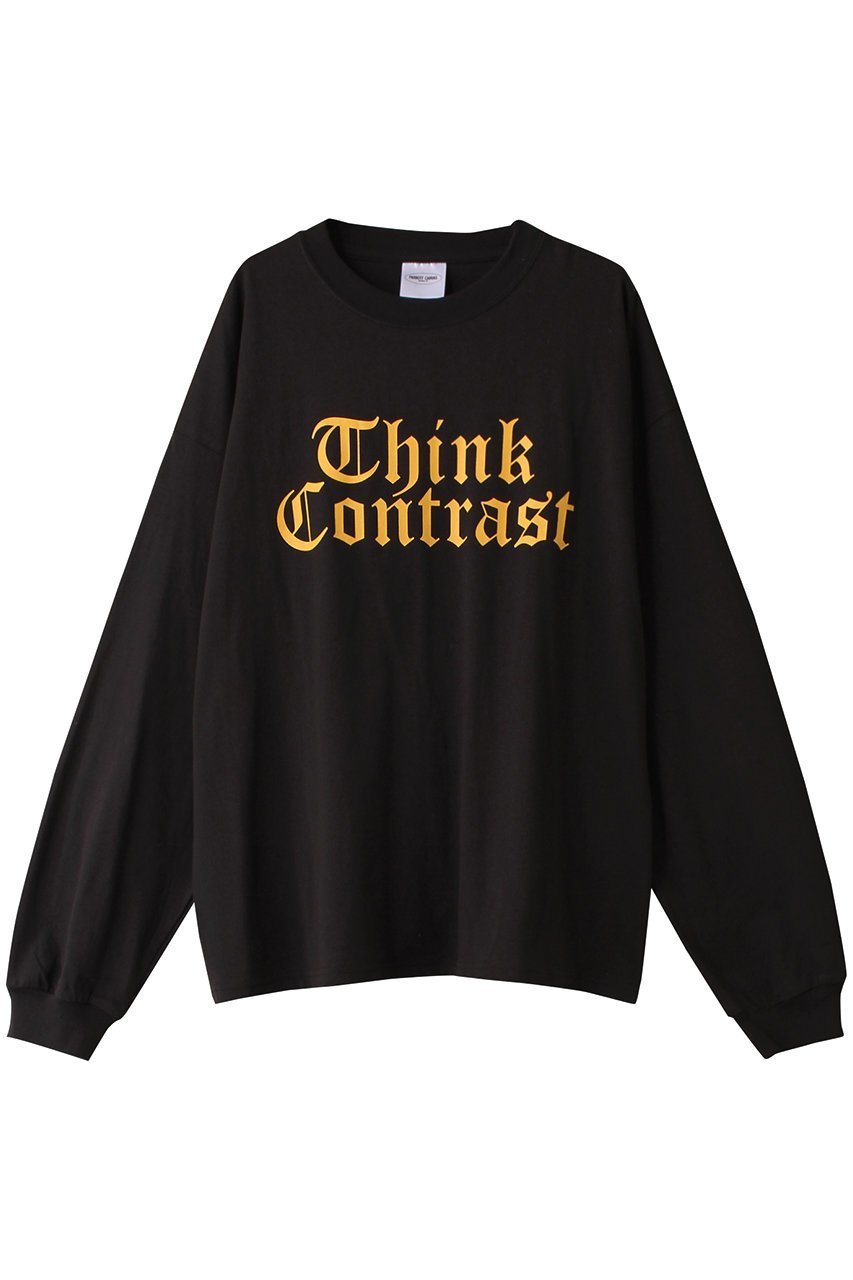 【パロットキャンバス/PARROTT CANVAS】のThink contrast ロングスリーブTシャツ インテリア・キッズ・メンズ・レディースファッション・服の通販 founy(ファニー) 　ファッション　Fashion　レディースファッション　WOMEN　トップス・カットソー　Tops/Tshirt　シャツ/ブラウス　Shirts/Blouses　ロング / Tシャツ　T-Shirts　カットソー　Cut and Sewn　カーゴパンツ　Cargo Pants　グラフィック　Graphic　スリーブ　Sleeve　トレンド　Trend　フロント　Front　ボトム　Bottom　ロング　Long　ワイド　Wide　NEW・新作・新着・新入荷　New Arrivals　ブラック|ID: prp329100004150471 ipo3291000000028553285