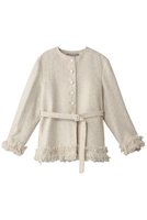 【オブリオ/AUBRIOT】のラメジャガード ノーカラージャケット 人気、トレンドファッション・服の通販 founy(ファニー) ファッション Fashion レディースファッション Fashion for Women アウター Coat / Outerwear Collection レディースジャケット・軽アウター Jackets ノーカラージャケット / シンプル上品コーデ Collarless Jackets クラシック Classic, Timeless Style ジャケット Jacket, Outerwear ツイード／ツィード Choker, Choker Necklace フィット Fit, Slim Fit フリンジ Fringe, Tassel リラックス Relax, Relaxed Fit |ID:prp329100004150481