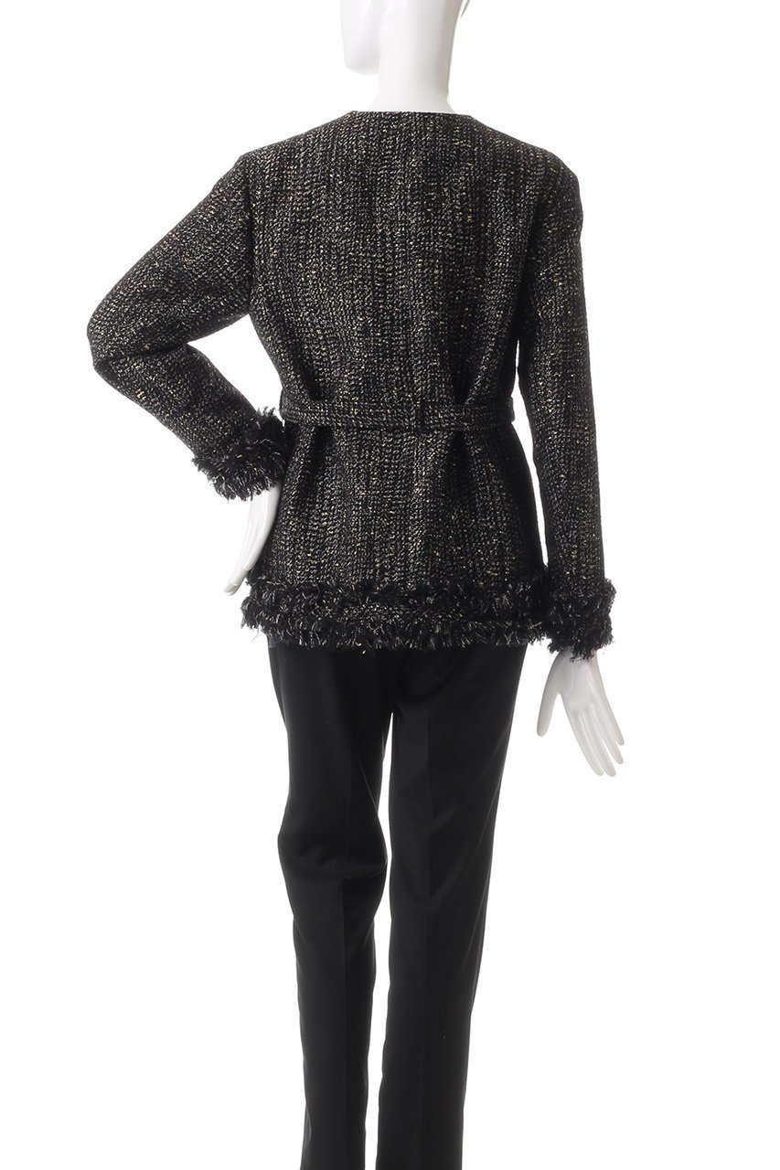 【オブリオ/AUBRIOT】のラメジャガード ノーカラージャケット 人気、トレンドファッション・服の通販 founy(ファニー) 　ファッション　Fashion　レディースファッション　Fashion for Women　アウター　Coat / Outerwear Collection　レディースジャケット・軽アウター　Jackets　ノーカラージャケット / シンプル上品コーデ　Collarless Jackets　クラシック　Classic, Timeless Style　ジャケット　Jacket, Outerwear　ツイード／ツィード　Choker, Choker Necklace　フィット　Fit, Slim Fit　フリンジ　Fringe, Tassel　リラックス　Relax, Relaxed Fit　other-4|ID: prp329100004150481 ipo3291000000032920399