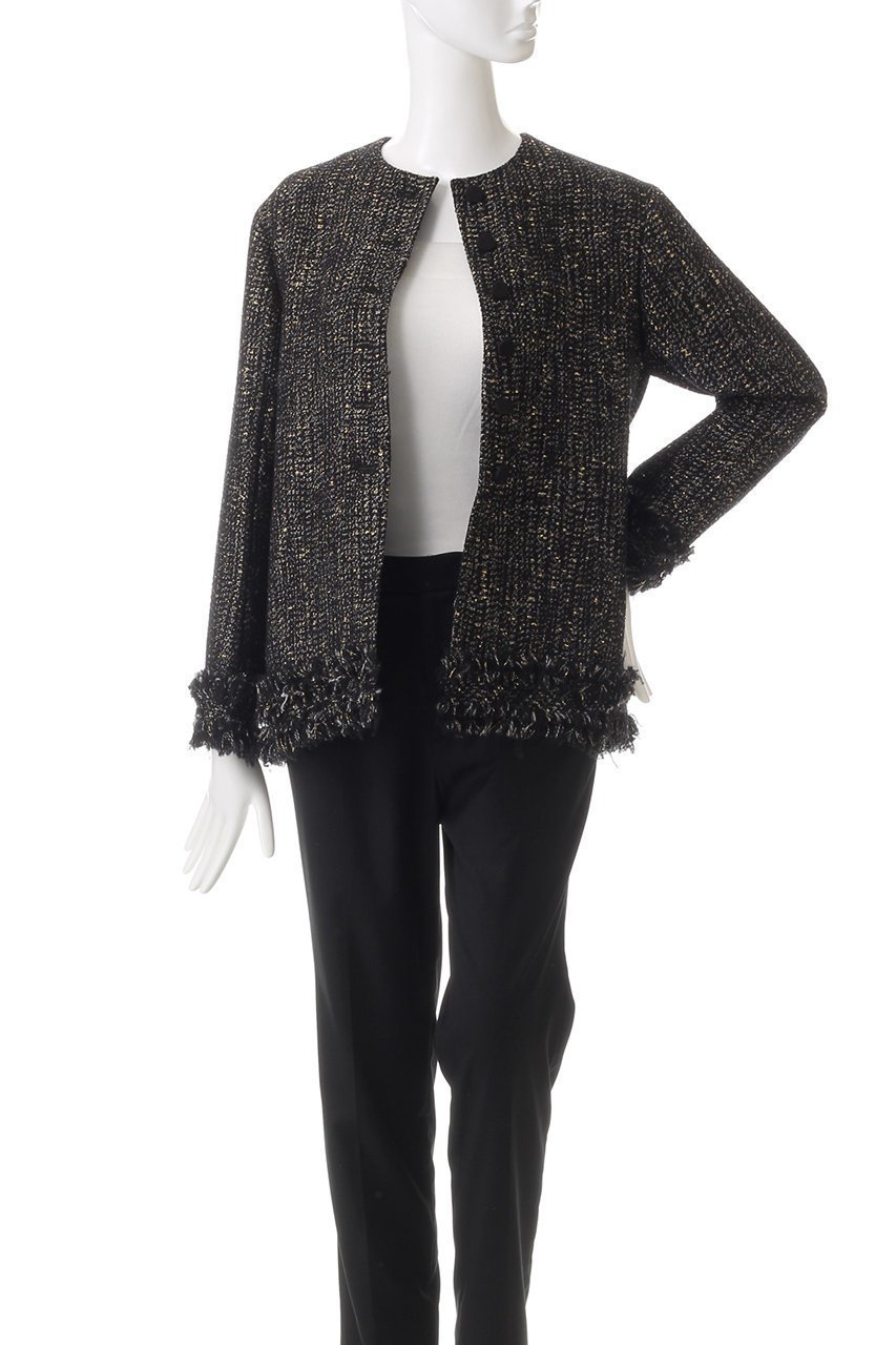【オブリオ/AUBRIOT】のラメジャガード ノーカラージャケット 人気、トレンドファッション・服の通販 founy(ファニー) 　ファッション　Fashion　レディースファッション　Fashion for Women　アウター　Coat / Outerwear Collection　レディースジャケット・軽アウター　Jackets　ノーカラージャケット / シンプル上品コーデ　Collarless Jackets　クラシック　Classic, Timeless Style　ジャケット　Jacket, Outerwear　ツイード／ツィード　Choker, Choker Necklace　フィット　Fit, Slim Fit　フリンジ　Fringe, Tassel　リラックス　Relax, Relaxed Fit　other-7|ID: prp329100004150481 ipo3291000000032920431