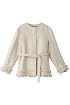 【オブリオ/AUBRIOT】のラメジャガード ノーカラージャケット 人気、トレンドファッション・服の通販 founy(ファニー) ファッション Fashion レディースファッション Fashion for Women アウター Coat / Outerwear Collection レディースジャケット・軽アウター Jackets ノーカラージャケット / シンプル上品コーデ Collarless Jackets クラシック Classic, Timeless Style ジャケット Jacket, Outerwear ツイード／ツィード Choker, Choker Necklace フィット Fit, Slim Fit フリンジ Fringe, Tassel リラックス Relax, Relaxed Fit thumbnail アイボリー|ID: prp329100004150481 ipo3291000000035561555