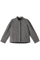 【エムダブリュー/MW】のWOOL ALPACA スタンドカラーショートジャケット ミックスブラック|ID: prp329100004151663 ipo3291000000028571638