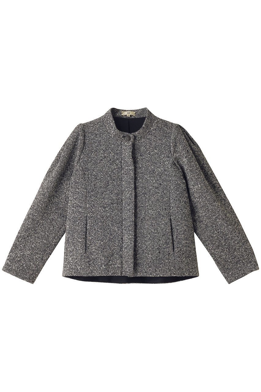 【エムダブリュー/MW】のWOOL ALPACA スタンドカラーショートジャケット インテリア・キッズ・メンズ・レディースファッション・服の通販 founy(ファニー) 　ファッション　Fashion　レディースファッション　Fashion for Women　アウター　Coat / Outerwear Collection　レディースジャケット・軽アウター　Jackets　イタリア　Italy　エレガント 上品　Elegant　ショート　Short, Short Length　ジャケット　Jacket, Outerwear　スタンド　Stand Collar, Upright Stand　スペシャル　Special, Limited Edition　スリーブ　Sleeve, Long Sleeve / Short Sleeve　ミックスブラック|ID: prp329100004151663 ipo3291000000033745042
