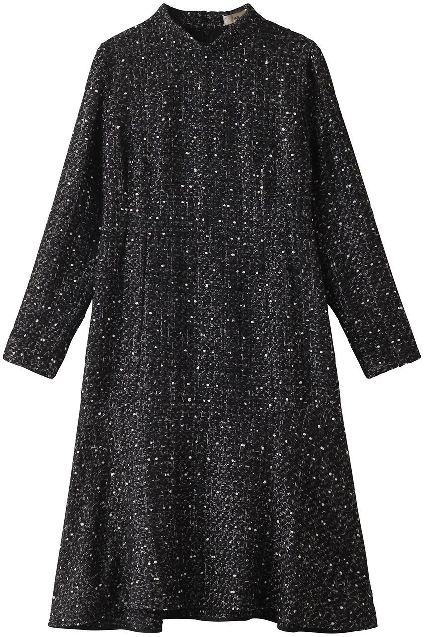 【エムダブリュー/MW】のMONOTONE TWEEDスタンドカラードレス 人気、トレンドファッション・服の通販 founy(ファニー) 　ファッション　Fashion　レディースファッション　Fashion for Women　ワンピース　Dresses　フォーマル・パーティードレス・結婚式用ドレス　Elegant & Casual Dresses　チュニック　Tunic Tops & Dresses　シェイプ　Shape, Slim Fit　シルバー　Silver, Metallic Silver　スタンド　Stand Collar, Upright Stand　チュニック　Tunic, Long Top　ツイード　Twill, Twill Weave　ドレス　Dress, One-Piece　パーティ　Party, Party Style　フランス　France, French　モダン　Modern, Contemporary　モノトーン　Monotone, Black and White　 other-1|ID: prp329100004151667 ipo3291000000033745095