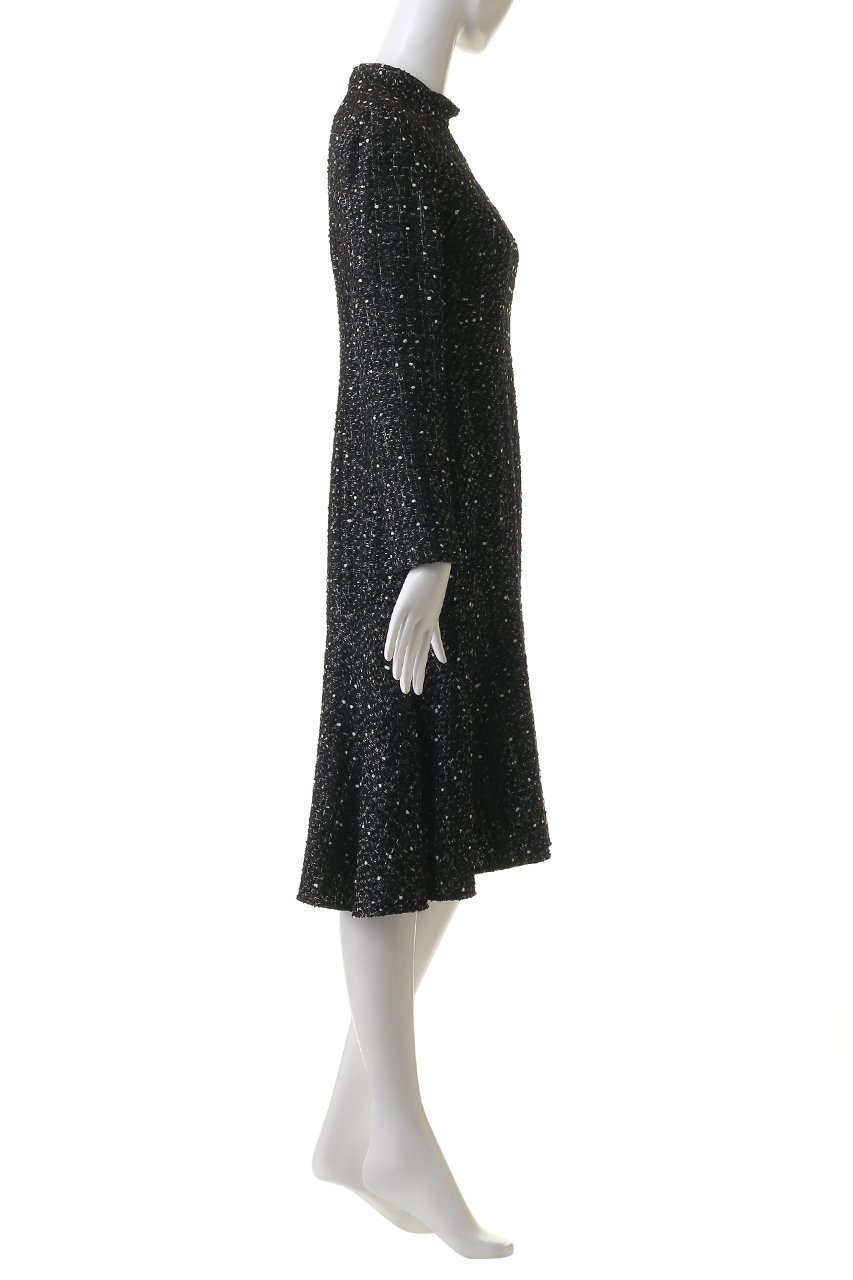 【エムダブリュー/MW】のMONOTONE TWEEDスタンドカラードレス 人気、トレンドファッション・服の通販 founy(ファニー) 　ファッション　Fashion　レディースファッション　Fashion for Women　ワンピース　Dresses　フォーマル・パーティードレス・結婚式用ドレス　Elegant & Casual Dresses　チュニック　Tunic Tops & Dresses　シェイプ　Shape, Slim Fit　シルバー　Silver, Metallic Silver　スタンド　Stand Collar, Upright Stand　チュニック　Tunic, Long Top　ツイード　Twill, Twill Weave　ドレス　Dress, One-Piece　パーティ　Party, Party Style　フランス　France, French　モダン　Modern, Contemporary　モノトーン　Monotone, Black and White　other-3|ID: prp329100004151667 ipo3291000000033745098