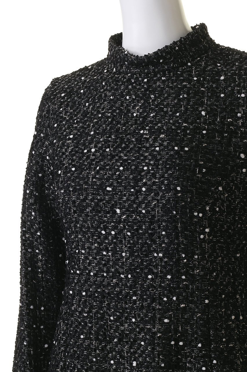 【エムダブリュー/MW】のMONOTONE TWEEDスタンドカラードレス 人気、トレンドファッション・服の通販 founy(ファニー) 　ファッション　Fashion　レディースファッション　Fashion for Women　ワンピース　Dresses　フォーマル・パーティードレス・結婚式用ドレス　Elegant & Casual Dresses　チュニック　Tunic Tops & Dresses　シェイプ　Shape, Slim Fit　シルバー　Silver, Metallic Silver　スタンド　Stand Collar, Upright Stand　チュニック　Tunic, Long Top　ツイード　Twill, Twill Weave　ドレス　Dress, One-Piece　パーティ　Party, Party Style　フランス　France, French　モダン　Modern, Contemporary　モノトーン　Monotone, Black and White　other-5|ID: prp329100004151667 ipo3291000000033745100