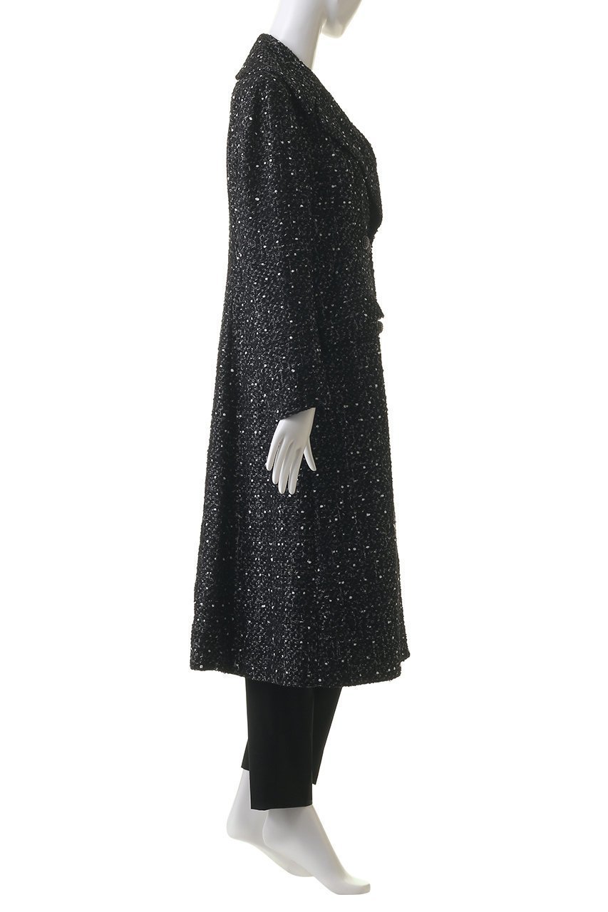 【エムダブリュー/MW】のMONOTONE TWEEDロングコート 人気、トレンドファッション・服の通販 founy(ファニー) 　ファッション　Fashion　レディースファッション　Fashion for Women　アウター　Coat / Outerwear Collection　コート・ロングコート・ピーコート　Long Coats, Peacoats & More　シェイプ　Shape, Slim Fit　シルバー　Silver, Metallic Silver　ツイード　Twill, Twill Weave　フランス　France, French　モダン　Modern, Contemporary　モノトーン　Monotone, Black and White　ロング　Long, Long-Length　other-3|ID: prp329100004151668 ipo3291000000033745136