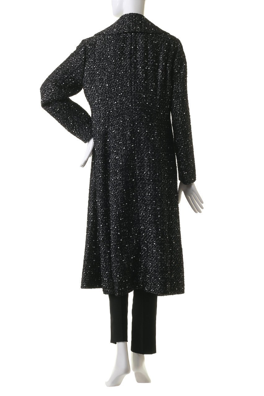 【エムダブリュー/MW】のMONOTONE TWEEDロングコート 人気、トレンドファッション・服の通販 founy(ファニー) 　ファッション　Fashion　レディースファッション　Fashion for Women　アウター　Coat / Outerwear Collection　コート・ロングコート・ピーコート　Long Coats, Peacoats & More　シェイプ　Shape, Slim Fit　シルバー　Silver, Metallic Silver　ツイード　Twill, Twill Weave　フランス　France, French　モダン　Modern, Contemporary　モノトーン　Monotone, Black and White　ロング　Long, Long-Length　other-4|ID: prp329100004151668 ipo3291000000033745137