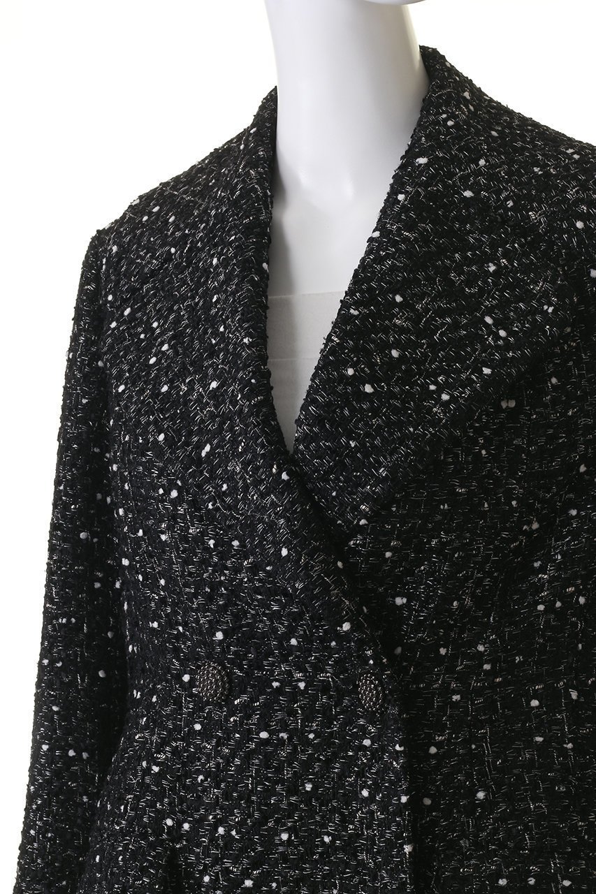【エムダブリュー/MW】のMONOTONE TWEEDロングコート 人気、トレンドファッション・服の通販 founy(ファニー) 　ファッション　Fashion　レディースファッション　Fashion for Women　アウター　Coat / Outerwear Collection　コート・ロングコート・ピーコート　Long Coats, Peacoats & More　シェイプ　Shape, Slim Fit　シルバー　Silver, Metallic Silver　ツイード　Twill, Twill Weave　フランス　France, French　モダン　Modern, Contemporary　モノトーン　Monotone, Black and White　ロング　Long, Long-Length　other-5|ID: prp329100004151668 ipo3291000000033745138