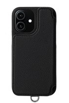 【デミュウ/DEMIU】のiPhone16 POCHE FLAT 背面収納スマホケース ストラップ別売 ブラック|ID:prp329100004151681