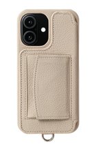 【デミュウ/DEMIU】のiPhone16 POCHE 背面収納スマホケース ストラップ別売 ベージュ|ID:prp329100004151682