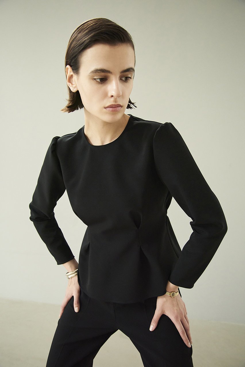 【エムダブリュー/MW】のトリアセテート(S) タックフレアブラウス 人気、トレンドファッション・服の通販 founy(ファニー) 　ファッション　Fashion　レディースファッション　Fashion for Women　トップス・カットソー　Cut & Sew Tops　シャツ・ブラウス・オフィスカジュアル　Elegant Blouses & Button-Ups　スリーブ　Sleeve, Long Sleeve / Short Sleeve　セットアップ　Set-Up, Coordinated Outfit　フェミニン　Feminine, Girly　フレア　Flare, Flared　ロング　Long, Long-Length　other-6|ID: prp329100004151689 ipo3291000000032900017