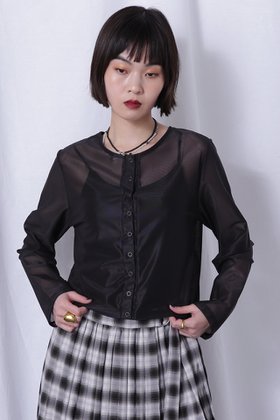 【ローズバッド/ROSE BUD】 フロントボタンシアートップス人気、トレンドファッション・服の通販 founy(ファニー) ファッション Fashion レディースファッション WOMEN トップス・カットソー Tops/Tshirt シャツ/ブラウス Shirts/Blouses インナー Inner コンパクト Compact スリーブ Sleeve ドット Dot フロント Front ロング Long NEW・新作・新着・新入荷 New Arrivals |ID:prp329100004151717