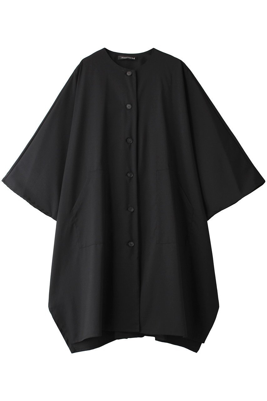 【ミズイロ インド/mizuiro ind】のponcho like OP ワンピース インテリア・キッズ・メンズ・レディースファッション・服の通販 founy(ファニー) 　ファッション　Fashion　レディースファッション　Fashion for Women　ワンピース　Dresses　チュニック　Tunic Tops & Dresses　クラシカル　Classical, Vintage-Inspired　タートルネック　Turtleneck, High Neck　チュニック　Tunic, Long Top　羽織　Haori, Light Jacket　blackA|ID: prp329100004151730 ipo3291000000032891687