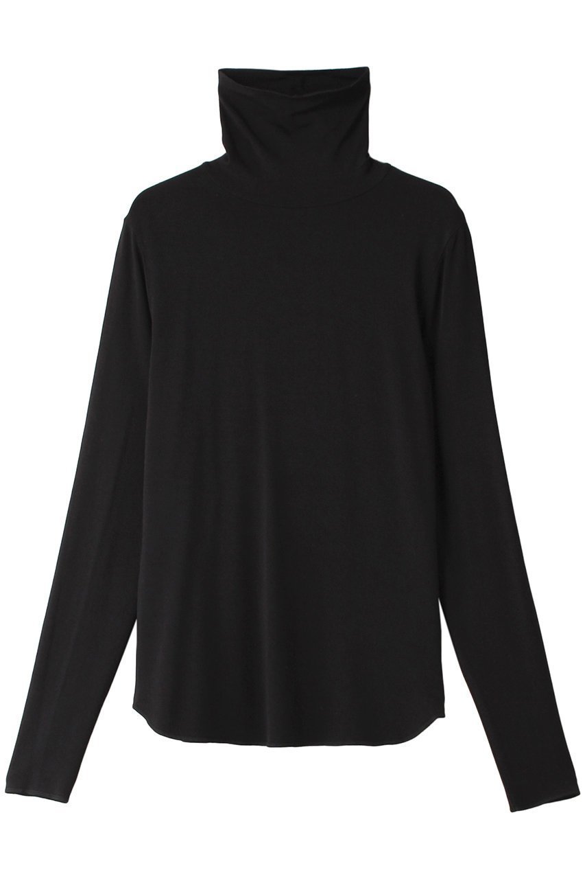 【スリー ドッツ/three dots】のモイストジャージー タートルネック インテリア・キッズ・メンズ・レディースファッション・服の通販 founy(ファニー) 　ファッション　Fashion　レディースファッション　Fashion for Women　トップス・カットソー　Cut & Sew Tops　シャツ・ブラウス・オフィスカジュアル　Elegant Blouses & Button-Ups　ロングTシャツ・Tシャツ　Longline T-Shirts & Tees　カットソー・ベーシックTシャツ　Cut-and-Sewn Tops / Stretch Tees & Basics　タートルネック・ハイネックトップス　Turtlenecks & High-Neck Tops　なめらか　Smooth, Silky Texture　インナー　Innerwear　スリーブ　Sleeve, Long Sleeve / Short Sleeve　タートルネック　Turtleneck, High Neck　ベーシック　Basic, Essential　ロング　Long, Long-Length　A/W・秋冬　Autumn/Winter　ブラック|ID: prp329100004151758 ipo3291000000032897248