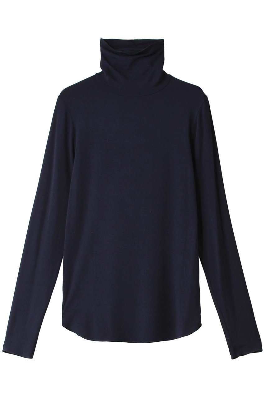 【スリー ドッツ/three dots】のモイストジャージー タートルネック インテリア・キッズ・メンズ・レディースファッション・服の通販 founy(ファニー) 　ファッション　Fashion　レディースファッション　Fashion for Women　トップス・カットソー　Cut & Sew Tops　シャツ・ブラウス・オフィスカジュアル　Elegant Blouses & Button-Ups　ロングTシャツ・Tシャツ　Longline T-Shirts & Tees　カットソー・ベーシックTシャツ　Cut-and-Sewn Tops / Stretch Tees & Basics　タートルネック・ハイネックトップス　Turtlenecks & High-Neck Tops　なめらか　Smooth, Silky Texture　インナー　Innerwear　スリーブ　Sleeve, Long Sleeve / Short Sleeve　タートルネック　Turtleneck, High Neck　ベーシック　Basic, Essential　ロング　Long, Long-Length　A/W・秋冬　Autumn/Winter　ネイビー|ID: prp329100004151758 ipo3291000000032897252