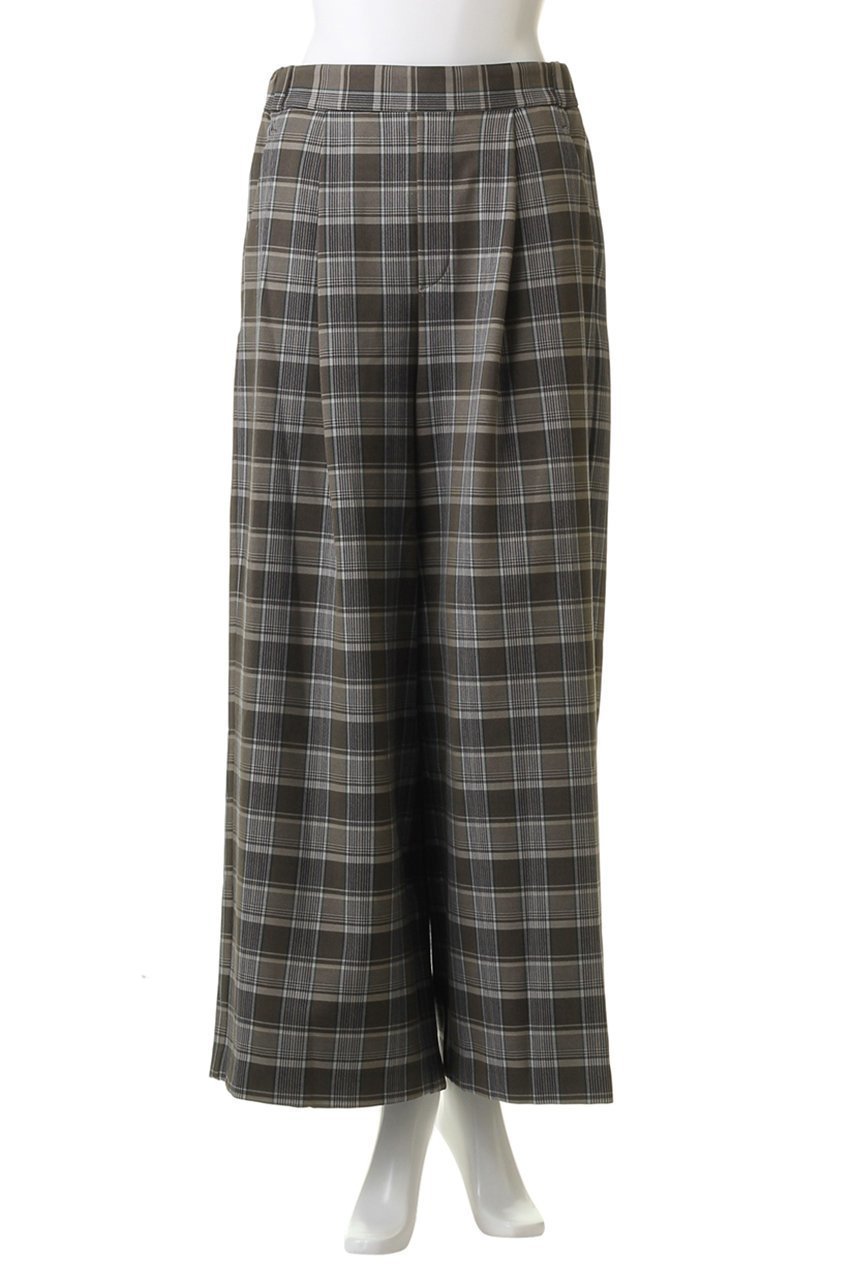 【ミディウミソリッド/MIDIUMISOLID】のcheck straight PT パンツ 人気、トレンドファッション・服の通販 founy(ファニー) 　ファッション　Fashion　レディースファッション　Fashion for Women　パンツ　Pants & Trousers　ストレート　Straight, Straight Cut　チェック　Check, Plaid, Tartan　トレンド　Trend, Trending Now　A/W・秋冬　Autumn/Winter　other-2|ID: prp329100004151759 ipo3291000000035783145