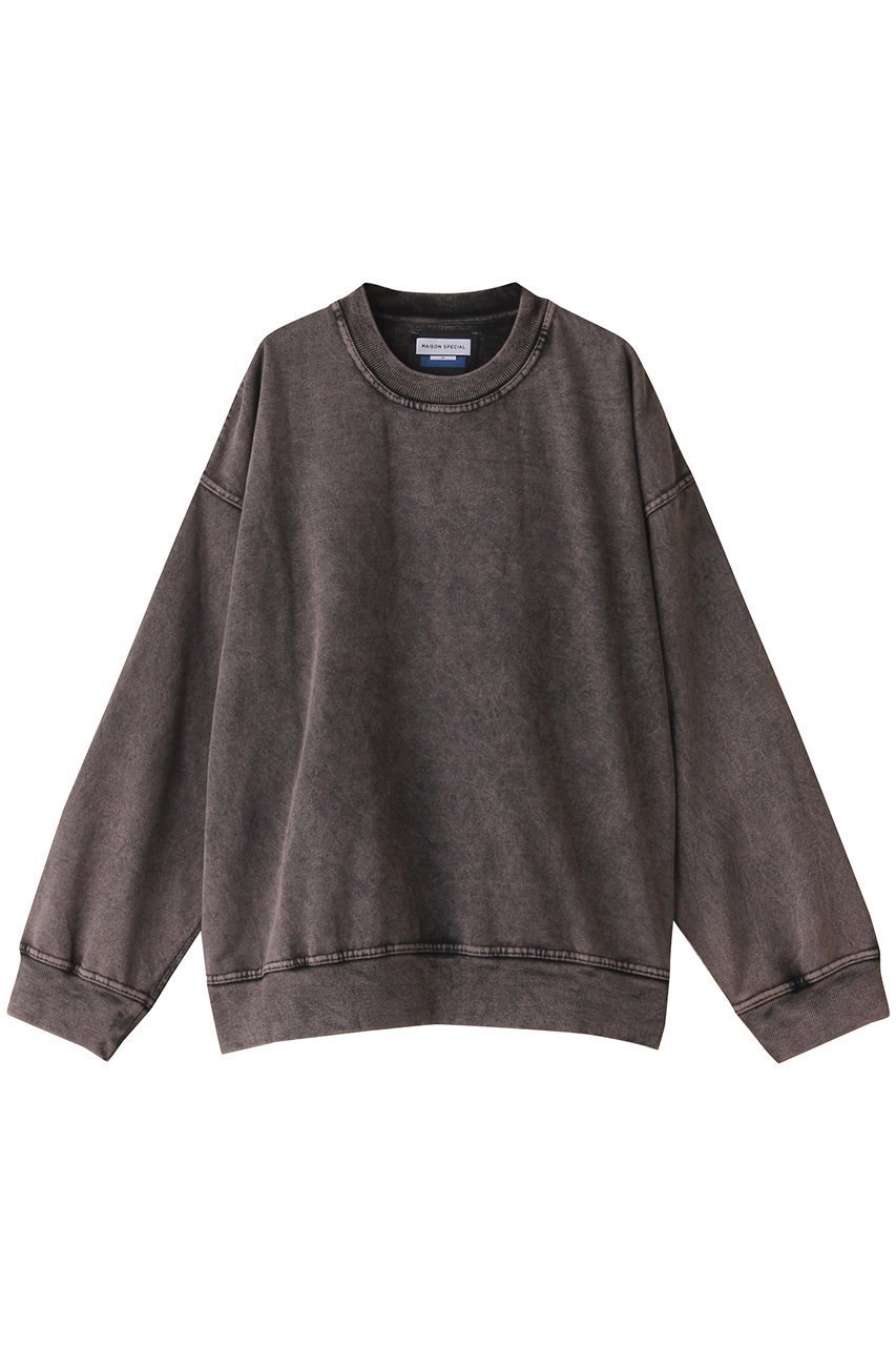 【メゾンスペシャル/MAISON SPECIAL】の【UNISEX】ケミカルオーバーダイヘビースウェットプライムオーバークルーネックPO インテリア・キッズ・メンズ・レディースファッション・服の通販 founy(ファニー) 　ファッション　Fashion　レディースファッション　Fashion for Women　トップス・カットソー　Cut & Sew Tops　シャツ・ブラウス・オフィスカジュアル　Elegant Blouses & Button-Ups　レディースパーカー・カジュアルフーディー　Casual Hoodies & Sweatshirts　ロングTシャツ・Tシャツ　Longline T-Shirts & Tees　スウェット・クルーネックトップス　Sweatshirts & Crewnecks / Relaxed Fit Sweat Tops　カットソー・ベーシックTシャツ　Cut-and-Sewn Tops / Stretch Tees & Basics　ユニセックス　Unisex, Genderless　ケミカル　Chemical, Chemical Wash　スリーブ　Sleeve, Long Sleeve / Short Sleeve　ロング　Long, Long-Length　BRN(ブラウン)|ID: prp329100004152957 ipo3291000000032897581