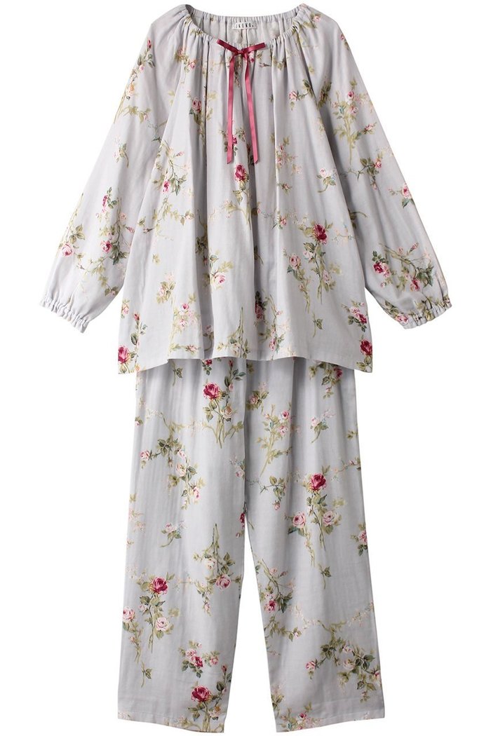 【イクコ/IKUKO】のダブルガーゼ花柄プリントギャザーパジャマ インテリア・キッズ・メンズ・レディースファッション・服の通販 founy(ファニー) https://founy.com/ ファッション Fashion レディースファッション Fashion for Women ギャザー Gathered, Ruffled ダブル Double, Double-Breasted パジャマ Pajamas, Sleepwear フラワー Flower, Floral フロント Front, Front Design プリント Print, Printed Pattern リボン Ribbon, Bow 吸水 Absorbent, Quick-Dry 定番 Standard, Basic Item 長袖 Long Sleeve, Full Sleeve |ID: prp329100004152960 ipo3291000000032834699