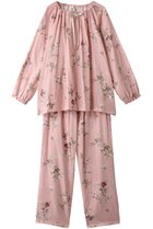 【イクコ/IKUKO】のダブルガーゼ花柄プリントギャザーパジャマ ピンク|ID: prp329100004152960 ipo3291000000032834701