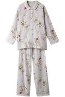 【イクコ/IKUKO】のダブルガーゼ花柄プリント襟付き長袖パジャマ 人気、トレンドファッション・服の通販 founy(ファニー) ファッション Fashion レディースファッション Fashion for Women トップス・カットソー Cut & Sew Tops 花柄・フラワープリント・モチーフ Floral Prints & Motifs / Flower Pattern Tops ダブル Double, Double-Breasted パジャマ Pajamas, Sleepwear フラワー Flower, Floral プリント Print, Printed Pattern エレガント 上品 Elegant 吸水 Absorbent, Quick-Dry 長袖 Long Sleeve, Full Sleeve |ID:prp329100004152961