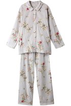 【イクコ/IKUKO】のダブルガーゼ花柄プリント襟付き長袖パジャマ 人気、トレンドファッション・服の通販 founy(ファニー) ファッション Fashion レディースファッション Fashion for Women トップス・カットソー Cut & Sew Tops 花柄・フラワープリント・モチーフ Floral Prints & Motifs / Flower Pattern Tops ダブル Double, Double-Breasted パジャマ Pajamas, Sleepwear フラワー Flower, Floral プリント Print, Printed Pattern エレガント 上品 Elegant 吸水 Absorbent, Quick-Dry 長袖 Long Sleeve, Full Sleeve thumbnail グレー|ID: prp329100004152961 ipo3291000000032834709