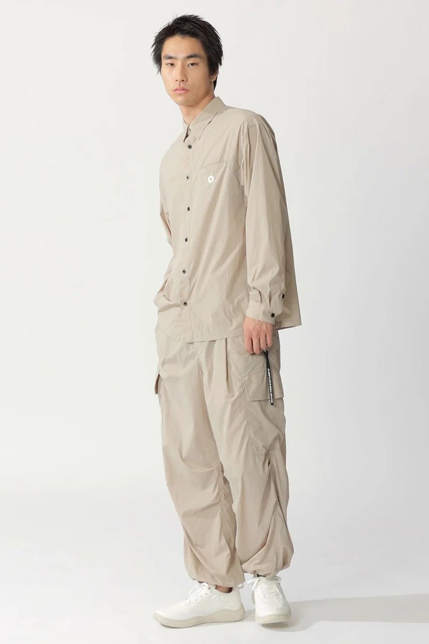 【エコアルフ/ECOALF / MEN】の【MEN】ACT LReナイロン シャツ 【日本限定】 インテリア・キッズ・メンズ・レディースファッション・服の通販 founy(ファニー) 　ファッション　Fashion　メンズファッション　Fashion for Men　おすすめ　Recommended / Our Picks　インナー　Innerwear　カッティング　Cutting Detail　コレクション　Collection, Seasonal Line　スタイリッシュ　Stylish, Fashionable　スポーツ　Sports, Activewear　スリーブ　Sleeve, Long Sleeve / Short Sleeve　セットアップ　Set-Up, Coordinated Outfit　ボトム　Bottoms, Lower Wear　モダン　Modern, Contemporary　リラックス　Relax, Relaxed Fit　ロング　Long, Long-Length　ワッシャー　Washer, Crinkled Finish　エレガント 上品　Elegant　軽量　Lightweight, Ultra Light　ベージュ|ID: prp329100004152976 ipo3291000000032899623