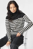 【エコアルフ/ECOALF】のFAYA ボーダーニット / FAYA STRIPES KNIT WOMAN 人気、トレンドファッション・服の通販 founy(ファニー) ファッション Fashion レディースファッション WOMEN トップス・カットソー Tops/Tshirt ニット Knit Tops プルオーバー Pullover なめらか Smooth コレクション Collection シンプル Simple ハイネック High Neck フィット Fit ボーダー Border レギュラー Regular NEW・新作・新着・新入荷 New Arrivals thumbnail ブラック|ID: prp329100004153064 ipo3291000000028593633