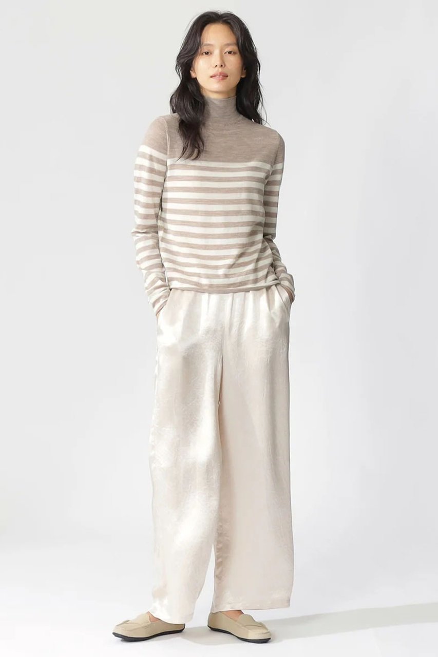 【エコアルフ/ECOALF】のFAYA ボーダーニット / FAYA STRIPES KNIT WOMAN 人気、トレンドファッション・服の通販 founy(ファニー) 　ファッション　Fashion　レディースファッション　Fashion for Women　トップス・カットソー　Cut & Sew Tops　ニット　Knit Tops & Sweaters　カジュアルプルオーバー・ニットトップス　Pullovers & Knit Tops / Casual Pullovers　なめらか　Smooth, Silky Texture　シンプル　Simple, Minimal　ハイネック　High Neck, Mock Neck　フィット　Fit, Slim Fit　ボーダー　Border, Stripe　レギュラー　Regular, Standard Fit　other-2|ID: prp329100004153064 ipo3291000000032921453