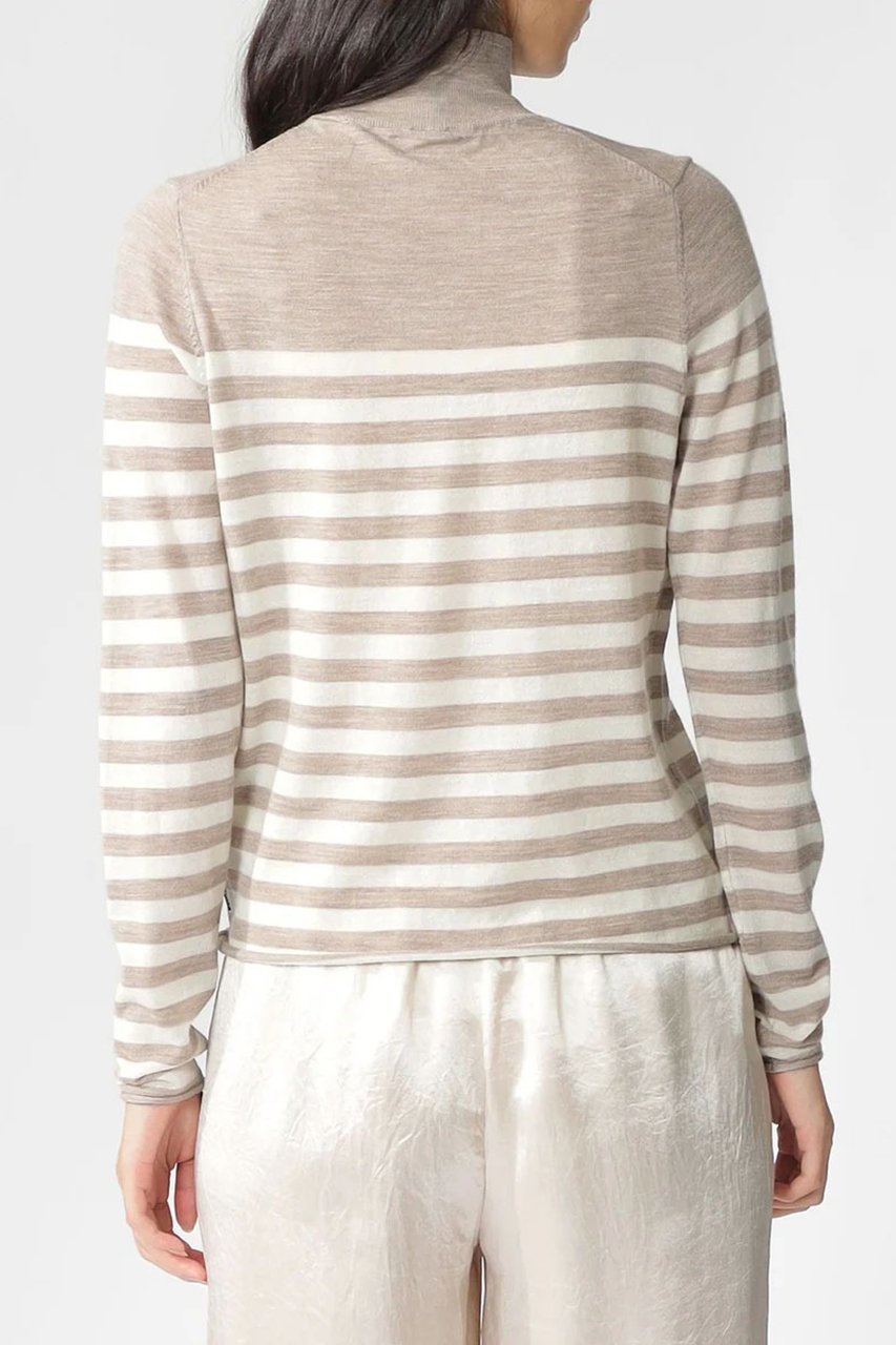 【エコアルフ/ECOALF】のFAYA ボーダーニット / FAYA STRIPES KNIT WOMAN 人気、トレンドファッション・服の通販 founy(ファニー) 　ファッション　Fashion　レディースファッション　Fashion for Women　トップス・カットソー　Cut & Sew Tops　ニット　Knit Tops & Sweaters　カジュアルプルオーバー・ニットトップス　Pullovers & Knit Tops / Casual Pullovers　なめらか　Smooth, Silky Texture　シンプル　Simple, Minimal　ハイネック　High Neck, Mock Neck　フィット　Fit, Slim Fit　ボーダー　Border, Stripe　レギュラー　Regular, Standard Fit　other-4|ID: prp329100004153064 ipo3291000000032921472