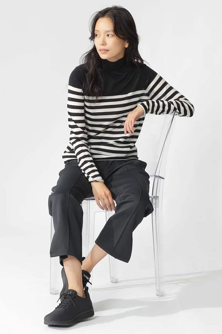 【エコアルフ/ECOALF】のFAYA ボーダーニット / FAYA STRIPES KNIT WOMAN 人気、トレンドファッション・服の通販 founy(ファニー) 　ファッション　Fashion　レディースファッション　Fashion for Women　トップス・カットソー　Cut & Sew Tops　ニット　Knit Tops & Sweaters　カジュアルプルオーバー・ニットトップス　Pullovers & Knit Tops / Casual Pullovers　なめらか　Smooth, Silky Texture　シンプル　Simple, Minimal　ハイネック　High Neck, Mock Neck　フィット　Fit, Slim Fit　ボーダー　Border, Stripe　レギュラー　Regular, Standard Fit　other-2|ID: prp329100004153064 ipo3291000000035623591