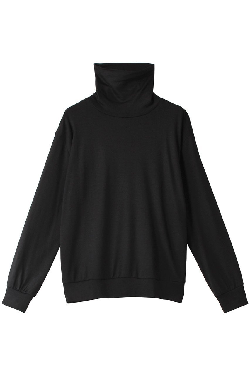 【スローン/SLOANE】の【UNISEX】ウール天竺 タートルネック長袖ニットTシャツ インテリア・キッズ・メンズ・レディースファッション・服の通販 founy(ファニー) 　ファッション　Fashion　レディースファッション　Fashion for Women　トップス・カットソー　Cut & Sew Tops　ニット　Knit Tops & Sweaters　シャツ・ブラウス・オフィスカジュアル　Elegant Blouses & Button-Ups　ロングTシャツ・Tシャツ　Longline T-Shirts & Tees　カットソー・ベーシックTシャツ　Cut-and-Sewn Tops / Stretch Tees & Basics　タートルネック・ハイネックトップス　Turtlenecks & High-Neck Tops　ユニセックス　Unisex, Genderless　スリーブ　Sleeve, Long Sleeve / Short Sleeve　タートルネック　Turtleneck, High Neck　ベーシック　Basic, Essential　ボトム　Bottoms, Lower Wear　ロング　Long, Long-Length　定番　Standard, Basic Item　長袖　Long Sleeve, Full Sleeve　ブラック|ID: prp329100004153074 ipo3291000000032897725