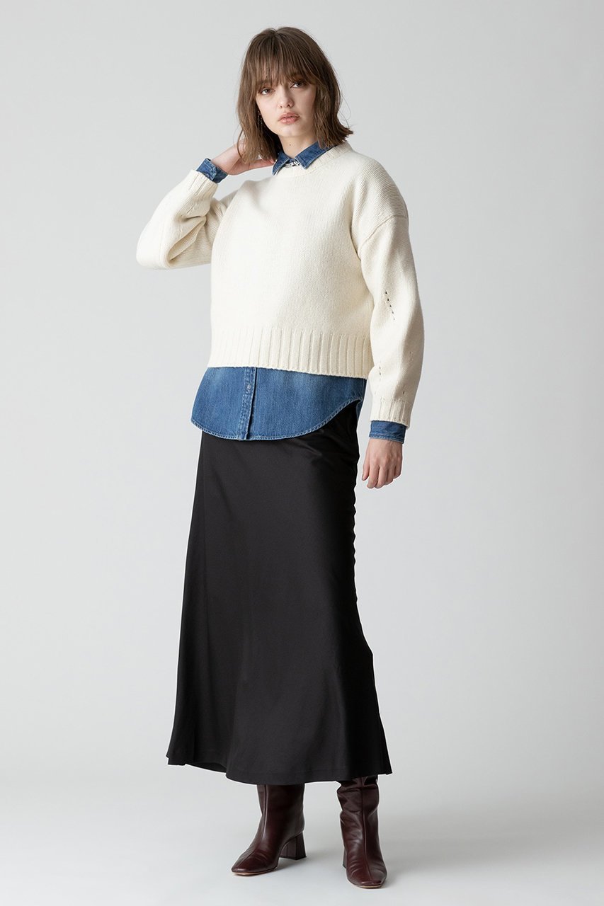 【アルアバイル/allureville】のデニムポケットシャツ 人気、トレンドファッション・服の通販 founy(ファニー) 　ファッション　Fashion　レディースファッション　Fashion for Women　トップス・カットソー　Cut & Sew Tops　シャツ・ブラウス・オフィスカジュアル　Elegant Blouses & Button-Ups　おすすめ　Recommended / Our Picks　カッティング　Cutting Detail　シンプル　Simple, Minimal　スリーブ　Sleeve, Long Sleeve / Short Sleeve　デニム　Denim, Jeans Material　フォルム　Silhouette, Form　ポケット　Pocket, Pocket Detail　ロング　Long, Long-Length　other-7|ID: prp329100004154047 ipo3291000000032885469