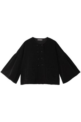 【ネストローブ/nest Robe】 コットンリネンベルベットギャザースリーブジャケット人気、トレンドファッション・服の通販 founy(ファニー) ファッション Fashion レディースファッション WOMEN アウター Coat Outerwear ジャケット Jackets クラシカル Classical ジャケット Jacket ダブル Double ベルベット Velvet リラックス Relax ロング Long エレガント 上品 Elegant |ID:prp329100004154098