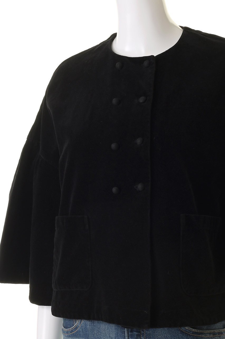 【ネストローブ/nest Robe】のコットンリネンベルベットギャザースリーブジャケット 人気、トレンドファッション・服の通販 founy(ファニー) 　ファッション　Fashion　レディースファッション　WOMEN　アウター　Coat Outerwear　ジャケット　Jackets　クラシカル　Classical　ジャケット　Jacket　ダブル　Double　ベルベット　Velvet　リラックス　Relax　ロング　Long　エレガント 上品　Elegant　other-5|ID: prp329100004154098 ipo3291000000031399819